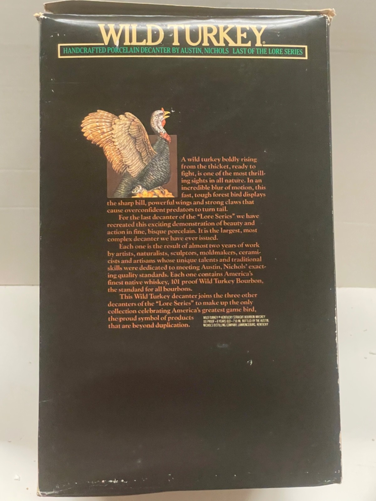 Austin Nichols 1982 Wild Turkey Decanter - Lore Collector Series II, No. 4 Empty