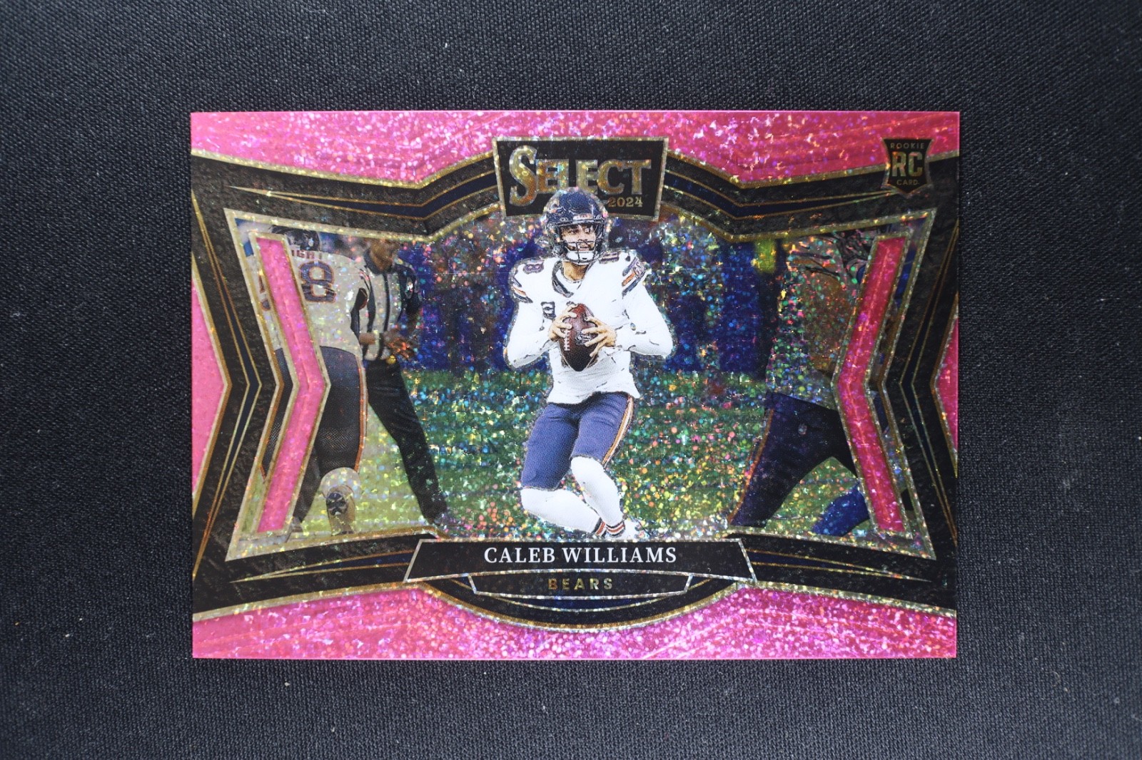 2024 Panini Select Football Pink Glitter Prizm #477 Caleb Williams RC Card #/15