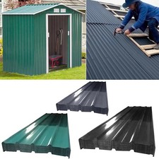 24/48PC Metal Cladding Roof Sheets Corrugated Garage Carport Shed Roofing Panels