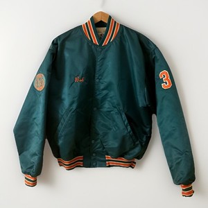 Vintage OOAK Green NY 1993 Charlie’s Pub Softball  League  Jacket XL USA !