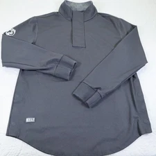 BYLT Elite Fairway Pullover Jacket Mens Large Gray Golf Quarter Zip Sweatshirt