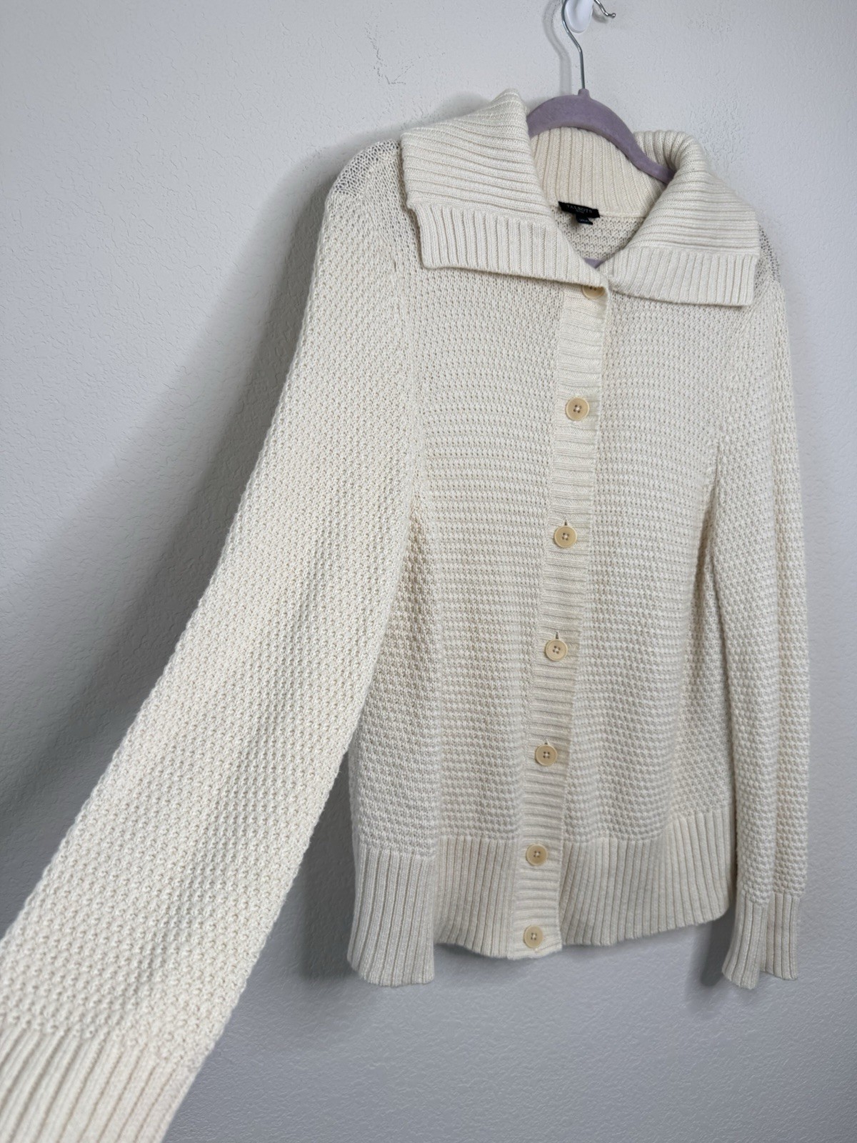Talbots Petites Button Front Collared Cardigan Sw… - image 4