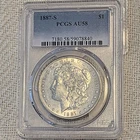 1887 S Morgan Dollar $1 PCGS AU 58, Low Mintage Problem Free Semi-Key Date