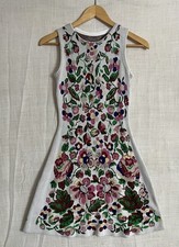 Vantage Valentino Multicolor  Floral Stretch Knee Dress Size S