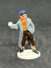 Trophy Miniatures of Wales Victorian Christmas Street Boy Throwing Snowball