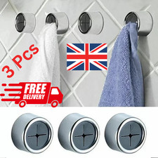 3x Kitchen Push In Tea Towel Holders Adhesive Wall Mount Hook Tea Towel Hooks Uk