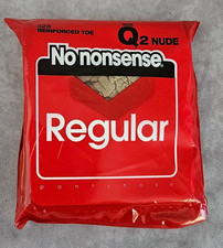 Vintage No Nonsense Regular Pantyhose Reinforced Toe Nude Size Q2