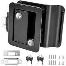 Black RV Door Lock Replacement, Upgraded RV Door Latch with Paddle Deadbolt 4...