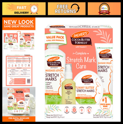 Palmer's Cocoa Butter Formula Pregnancy Skin Care Kit for Stretch Marks and Scar