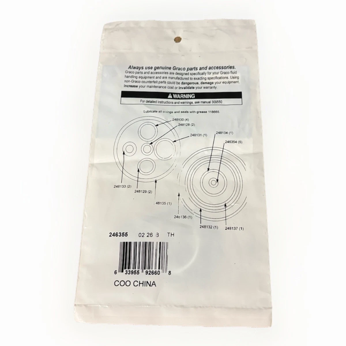 Graco 246355 Repair Kit, Series B AP Gun O-rings, Complete Set photo 2