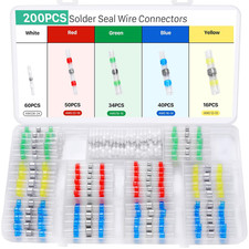 200PCS Solder Seal Wire Connectors Kit Waterproof Heat Shrink Butt Terminals