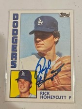 Rick Honeycutt - 1984 Topps - #222 - Authentic Autograph - Los Angeles Dodgers