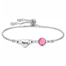 Nana Gifts for Women Grandma Bracelet Silver Link Jewelry for Women Grandmother
