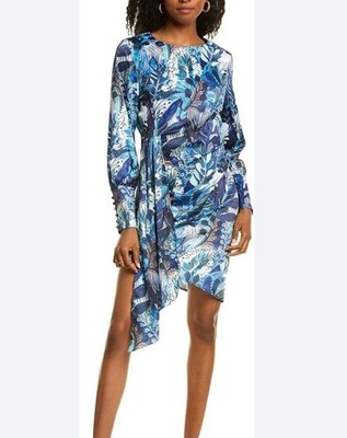 KENDALL + KYLIE New Asymetical Tie Front Dress In Jungle Floral size 4-6