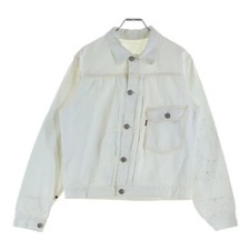 Levi's 50s 506XX 1st VINTAGE DENIM JACKET Bleached-dyed Slide Buckle Single Used