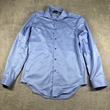 Calvin Klein Men's Slim Fit Infinite Non-Iron Shirt Blue Size 15 34/35