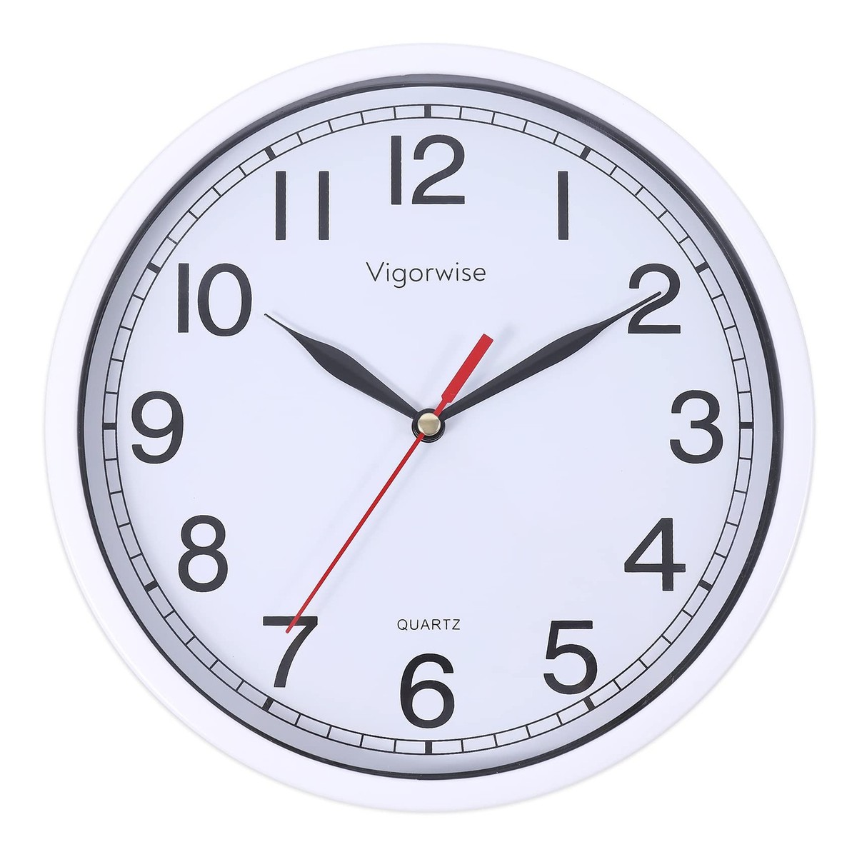 Vigorwise Wall Clock, 8 Inch Silent Sweep Movement Accurate Small