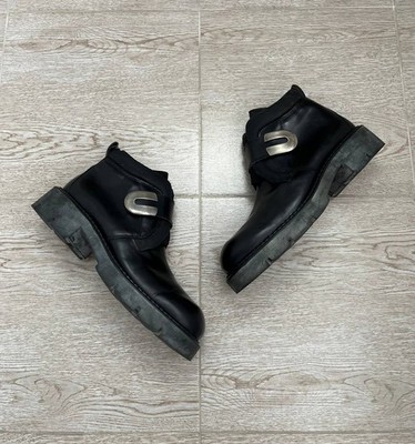 Leather Avant Garde Metal Toe Dirk Bikkembergs Style Boots 90s Men's US 10 UK 9