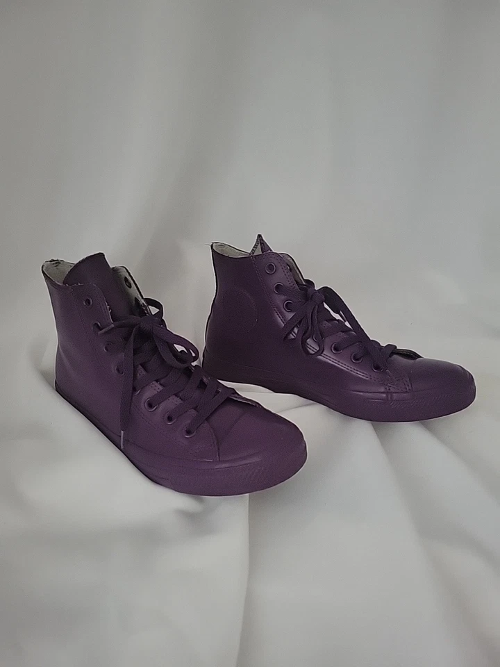 Converse All-Star Chuck Taylor Purple Rubber High Top Rainboot Mens 7 Wom 9  - Image 2 of 4