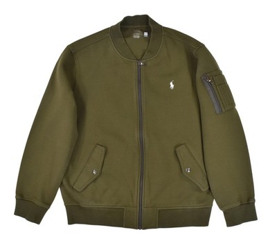 Men's Polo Ralph Lauren Olive Iconic Double Knit Fleece Tech