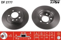 2X TRW Bremsscheibe DF2777 FüR Ford VW Seat Galaxy Sharan Alhambra WGR 7M9 7M6 1