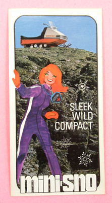Moto-Ski Snow Mobile Mini Sno Vehicle Product Brochure Canada Vintage