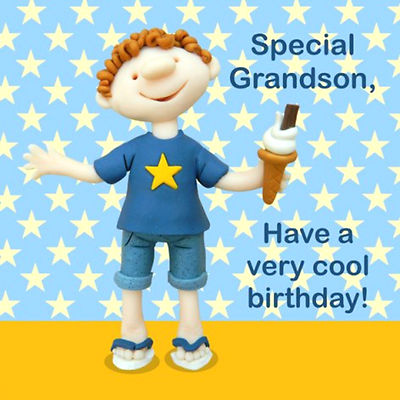 BESONDERER ENKEL, HAB EINEN SEHR COOLEN GEBURTSTAG! Grußkarte ~ lustig schrullig ~ KOSTENLOSER VERSAND