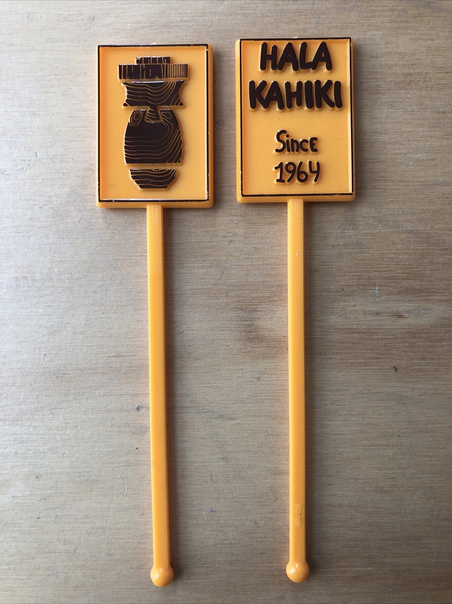 LOT Hala Kahiki tiki swizzle bar cocktail stir sticks 6