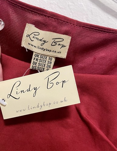 LINDY BOP Vintage Inspired Retro dress in Rust. Nwtgs size Small Rockabilly - Picture 4 of 6
