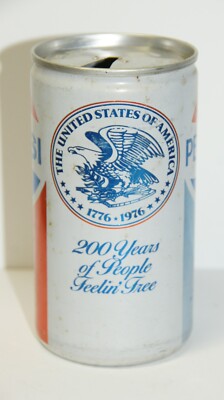 Pepsi Cola Pop Can Bicentennial Vintage USA 1776-1976 200 Year ...