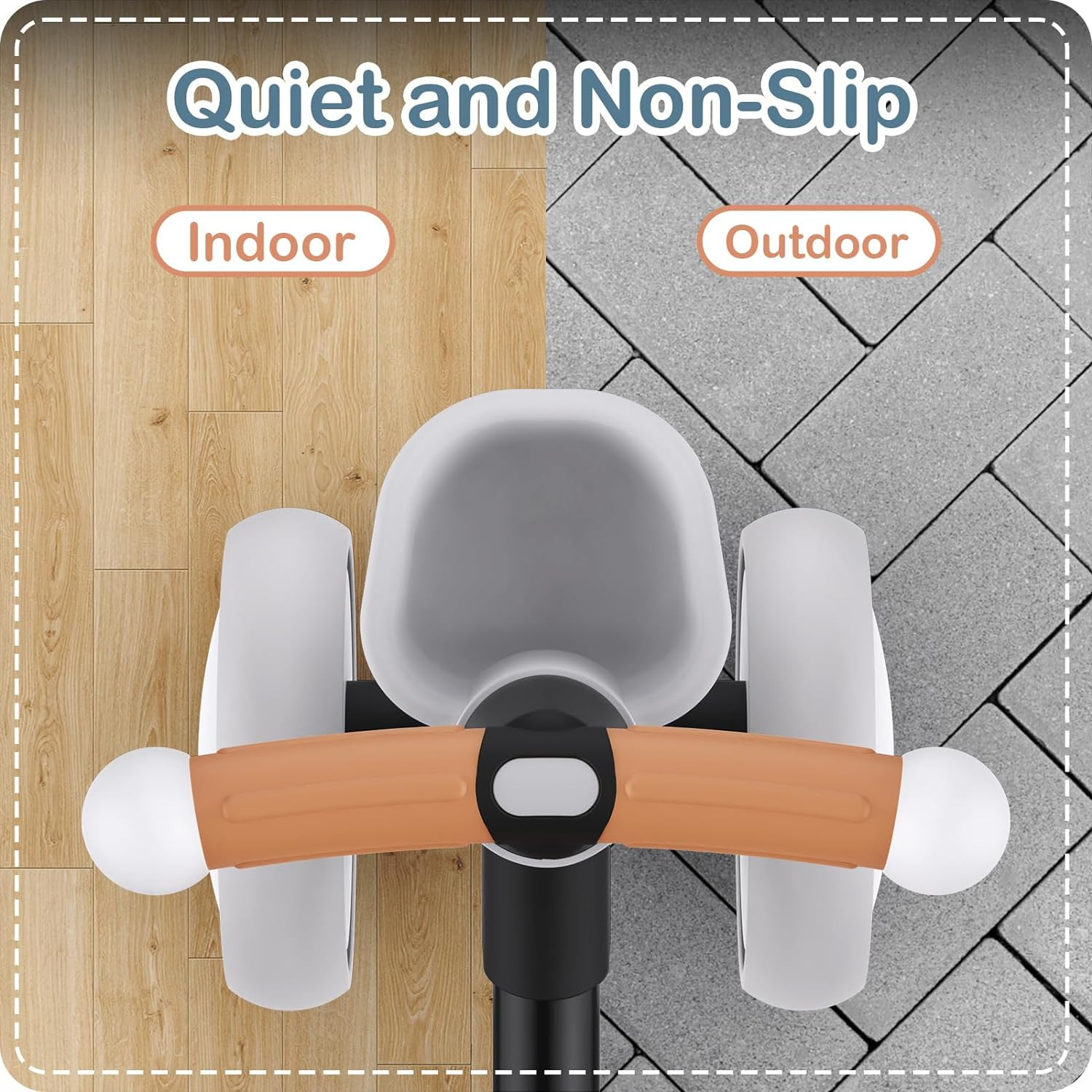 Colorful Lighting Baby Balance Bike for 1-2 Year Old Boys Girls, Adjustable Soft