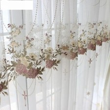 Tende Lusso Tulle Bianco Trasparente Soggiorno Pizzo Romantico Principessa Europea