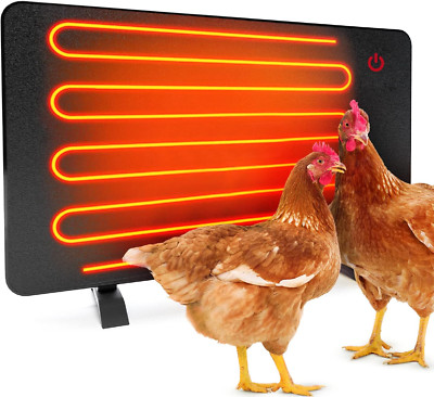 Econohome Safe Chicken Coop Heater, Safer than Brooder Lamps, Gently Warm, 150 W