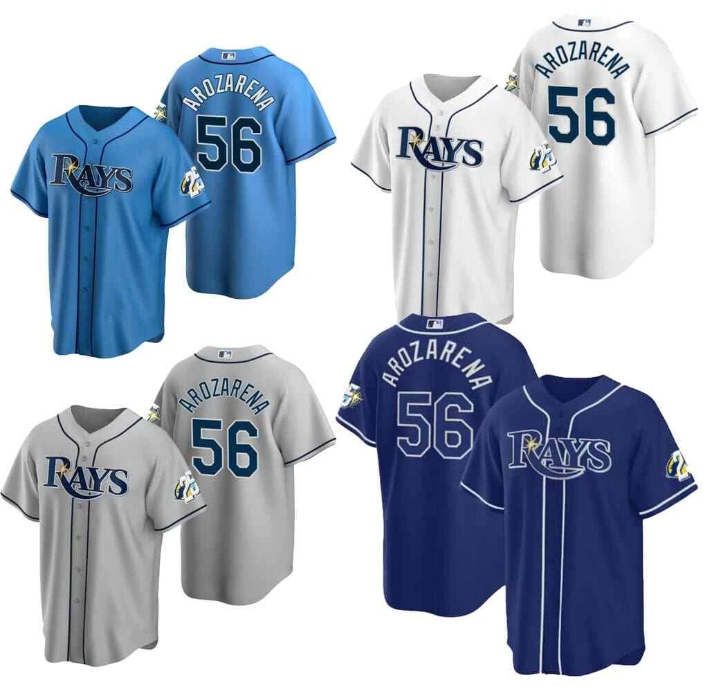 Rays No.56 Randy Arozarena 25th Anniversary Baseball Jersey Print