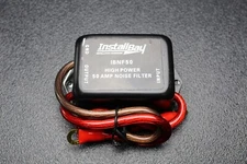 1 NOISE FILTER 50 AMP 12V HUM ENGINE SUPPRESSOR AUDIO CAR POWER WIRE IBNF50