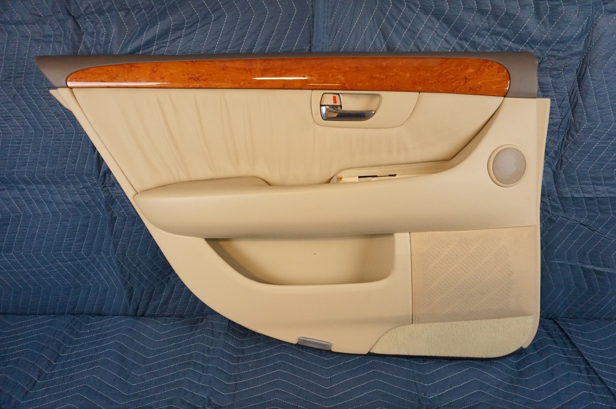 Lexus LS430 Rear Driver Door Trim Panel Tan: LA07 2004 2005 2006