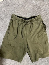 Eddie Bauer Shorts Mens Medium Green Drawstring Pockets Casual Comfort
