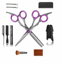 11 Pcs Professional Hair Cutting Scissors Shears Barber Thinning Set Kit - Pink