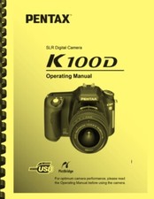 Pentax K100D Digital Camera OWNER'S OPERATING MANUAL 