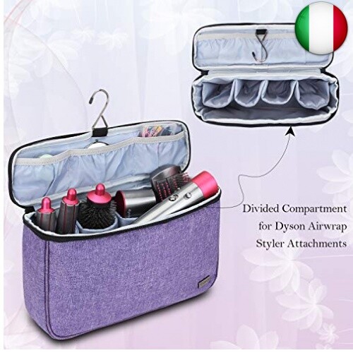 Teamoy Borsa da Viaggio Portatile per Dyson Airwrap Styler e Accessori, Viola - Foto 2 di 8