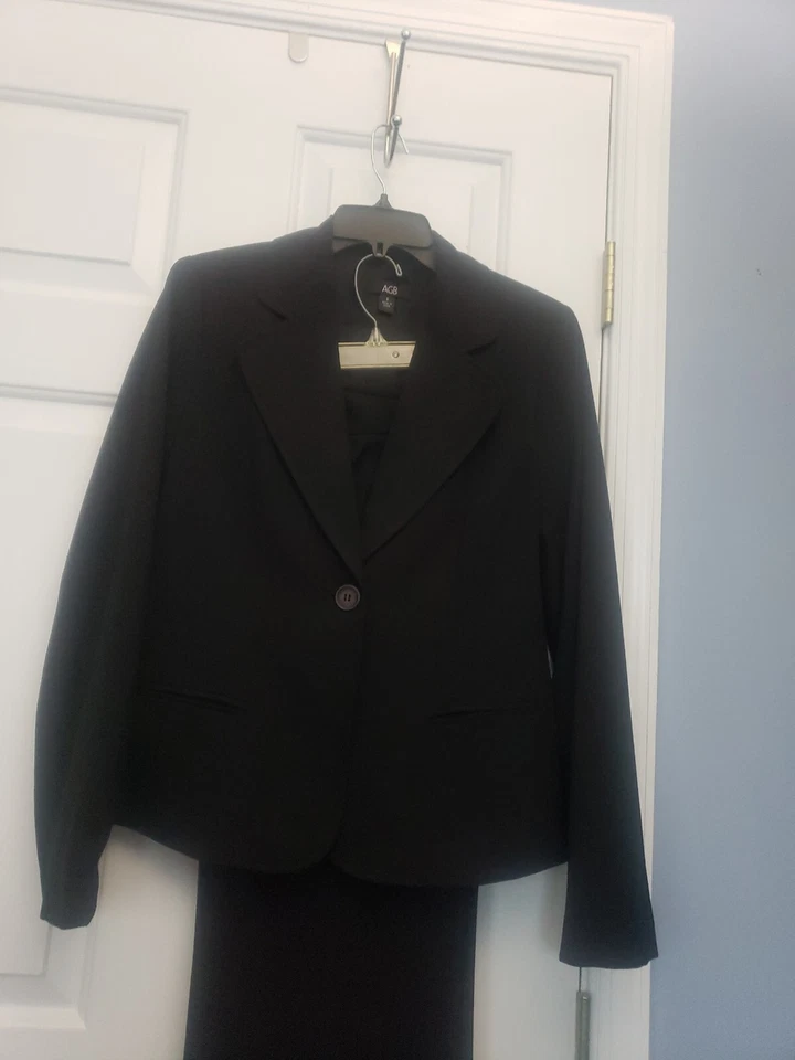 Traje pantalón negro con puño AGB Byer para mujer talla 8 Foto 4 de 4