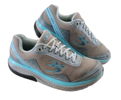 G-Defy Gravity Defyer Mighty Walk Shoes Womens 10.5 Gray Blue Mesh Jogging Run