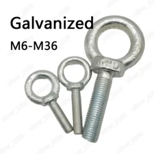 Galvanized Steel Lifting Eye Bolts M6 M8 M10 M12 M14 M16 M18 M20 M22 M24 M30 M36