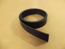 1 1/2" x 24" 8/9 oz Black Leather Strip 2 Pieces