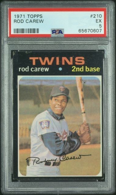 1971 Topps ROD CAREW #210 PSA 5 EX Twins HOF