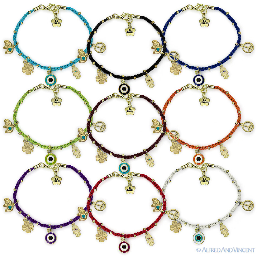 evil eye elephant on macrame cord evil eye elephant on macrame cord