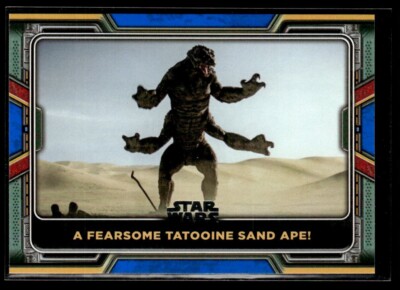 2022 Topps Star Wars Book of Boba Fett Blue A Fearsome Tatooine Sand Ape! #19
