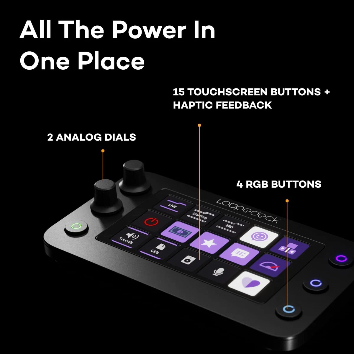 Loupedeck Live S - The Streaming Console for Desktop Productivity