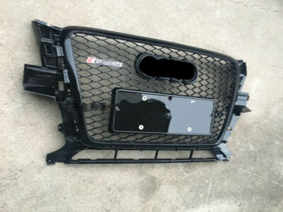 RSQ5 Stil Grill Kühlergrill Frontgrill Für 2009-2012 Audi Q5 Glänzend Schwarz 
