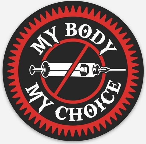 My Body My Choice Stickers lot of 3 ANTI 💉 Vaccine GOV-DID PLANDEMIC HOAX - Picture 2 of 5